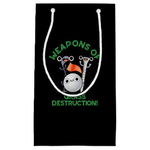 Petit Sac Cadeau Armes De Destruction De L'Herbe Golf Pun Dark BG