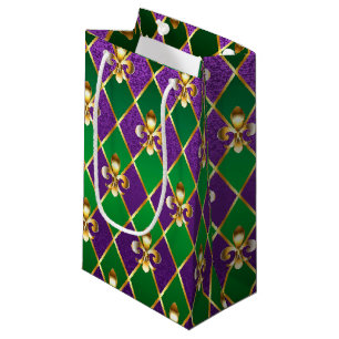 Petit Sac Cadeau Arrière - plan de bijoux Mardi Gras
