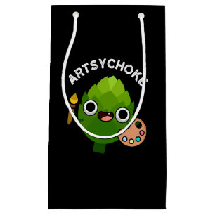Petit Sac Cadeau Artsychoke Funny Veggie Artichoke Pun Dark BG
