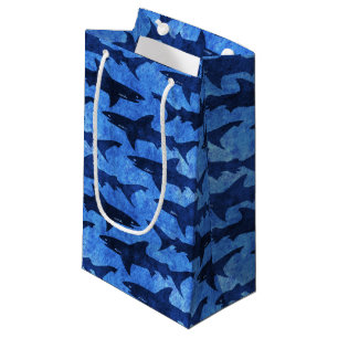Petit Sac Cadeau Attaque bleue de requin d'océan