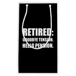 Petit Sac Cadeau Au revoir pension retirée de tension bonjour