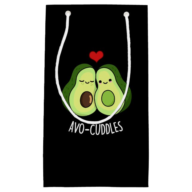 Petit Sac Cadeau Avocuddin Drôle Avocado Couple Pun Dark BG (Devant)
