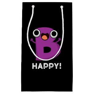 Petit Sac Cadeau B Happy Funny Alphabet Pun Dark BG