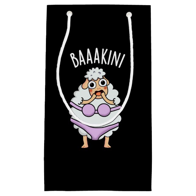 Petit Sac Cadeau Baa-kini Funny Bikini Pun Dark BG (Devant)