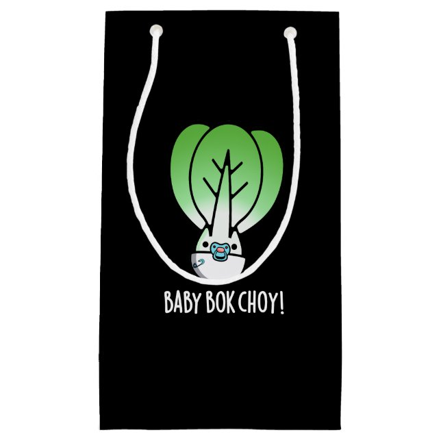 Petit Sac Cadeau Baby Bok Choy Funny Veggie Pun Dark BG (Devant)