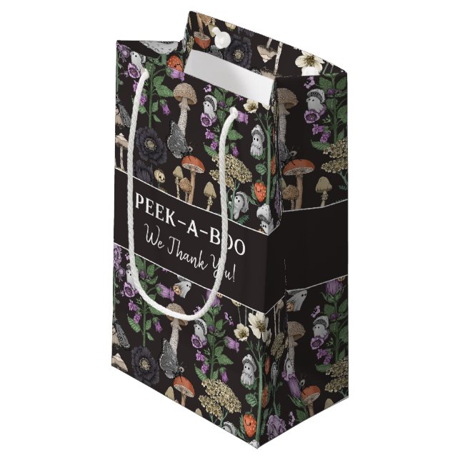 Petit Sac Cadeau Baby shower d'Halloween Ghost Peek-a-Boo (Devant Angle)