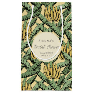 Petit Sac Cadeau Bachelorette Feuille de banane jaune tropicale