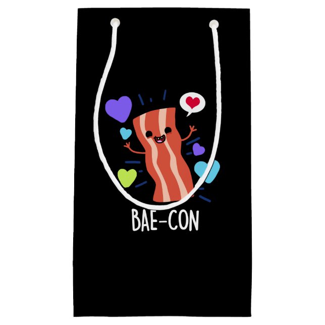 Petit Sac Cadeau Bae-con Funny Bacon Pun (Devant)