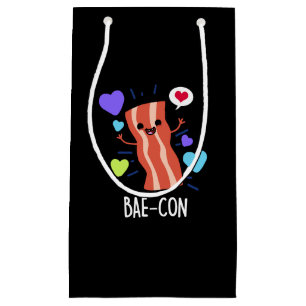 Petit Sac Cadeau Bae-con Funny Bacon Pun Dark BG