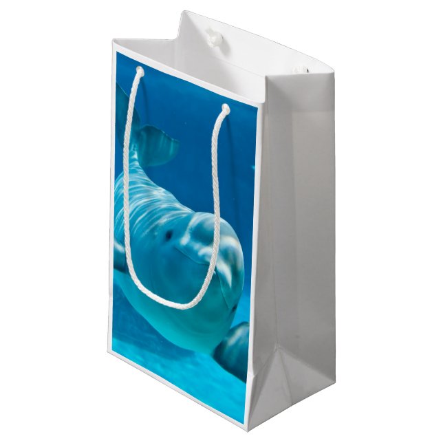 Petit Sac Cadeau Baleine de beluga (Devant Angle)
