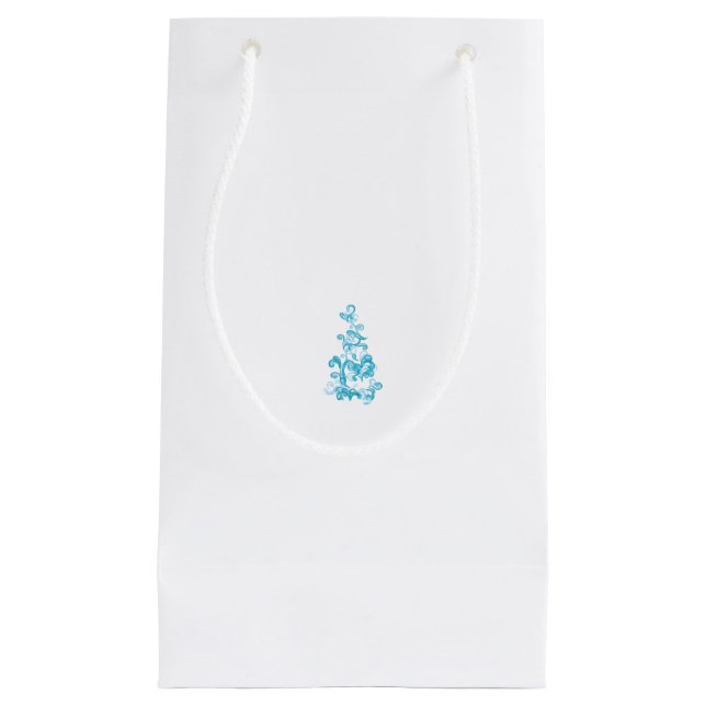 Petit Sac Cadeau Ball Blue, Medium Turquoise design décoratif (Devant)