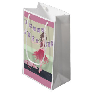 Petit Sac Cadeau Ballerine de joyeux anniversaire