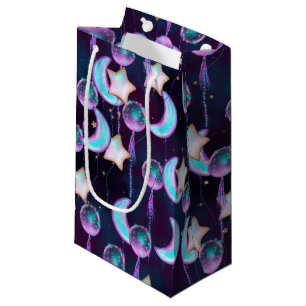 Petit Sac Cadeau Ballons cosmiques Blue Purple Moon Stars Planète