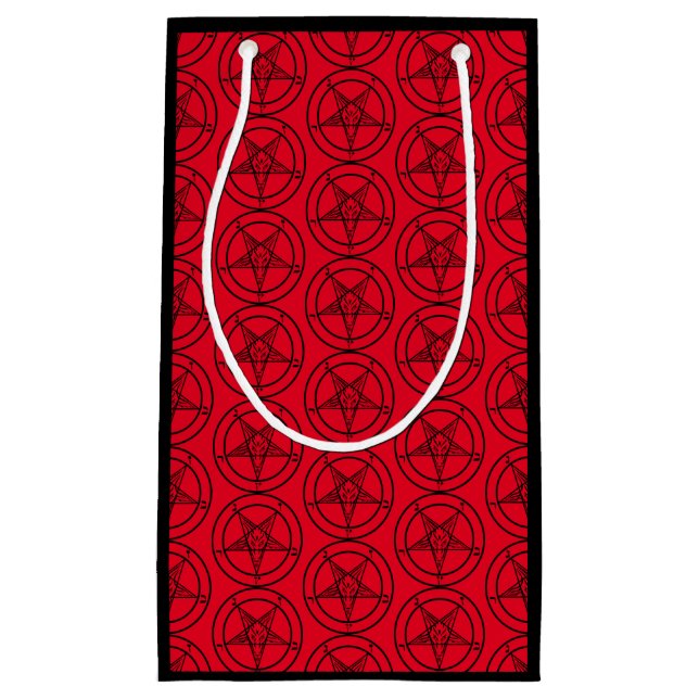Petit Sac Cadeau Baphomet Pentagram Satanique (Devant)
