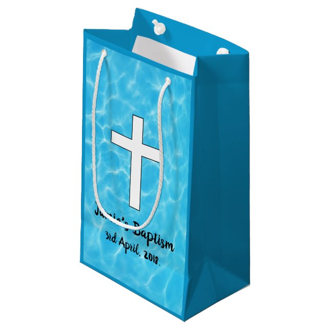Petit Sac Cadeau Baptême (Devant Angle)