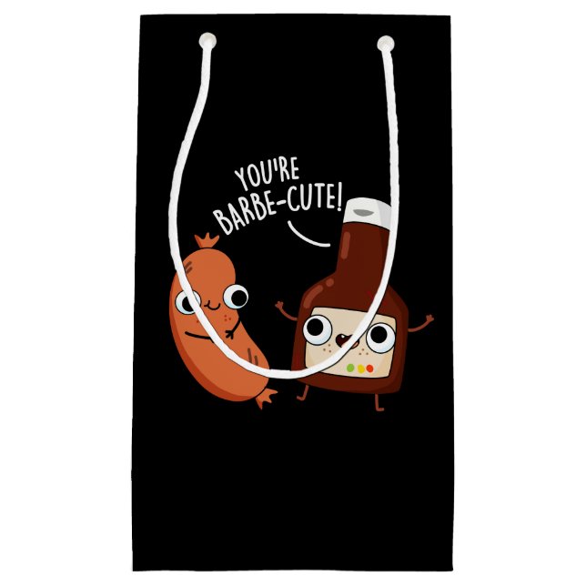 Petit Sac Cadeau Barbecue Funny Barbecue Pun Dark BG (Devant)