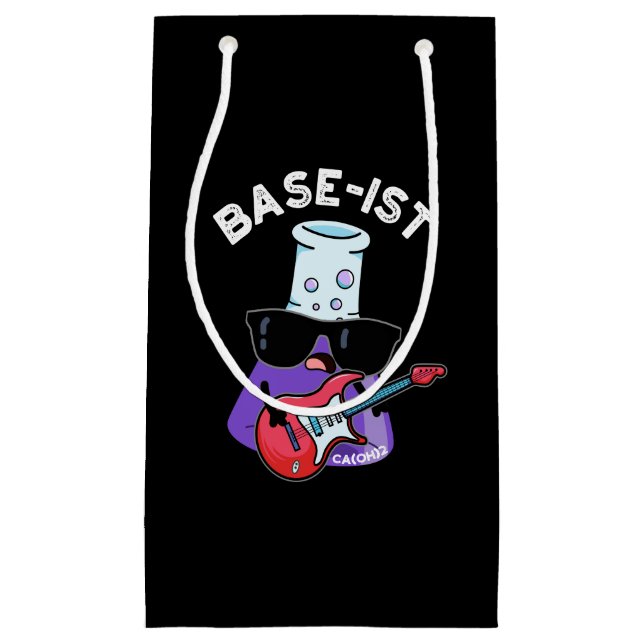 Petit Sac Cadeau Base ist Funny Chimie Pun Dark BG (Devant)