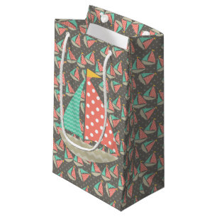Petit Sac Cadeau Bateaux à gros