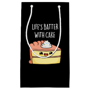 Petit Sac Cadeau Batteur de la vie avec gâteau amusant jeu de gâtea