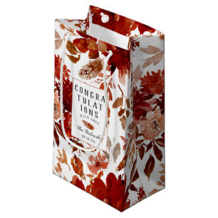 Petit Sac Cadeau Beauté Rustique Floral Mariage de automne Félicita