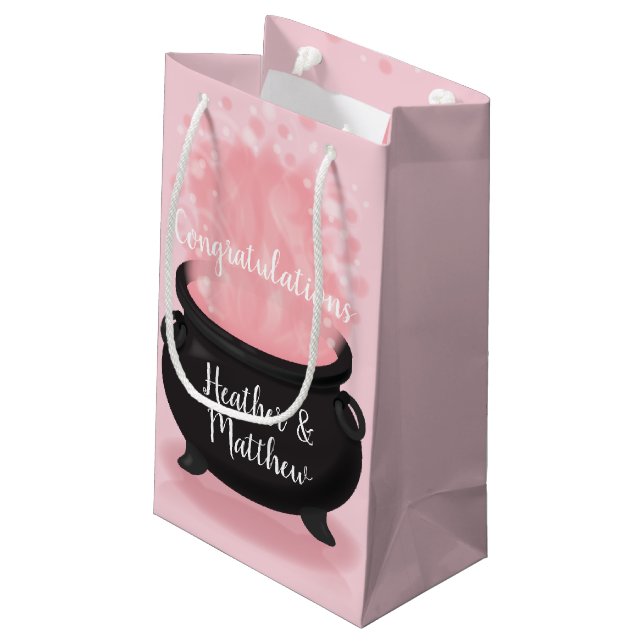 Petit Sac Cadeau Bébé brasse Sorcière douche gothique rose fille (Dos Angle)