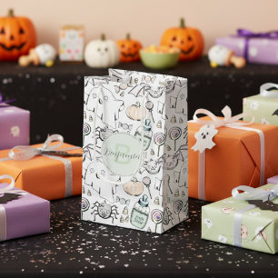 Petit Sac Cadeau Bébé mignon Halloween avec Citrouilles, chauves-so