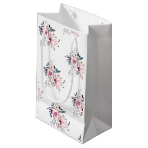 Petit Sac Cadeau Bébé rose floral dans le Baby shower en fleur