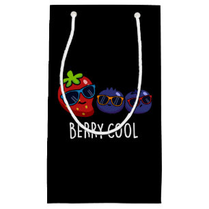 Petit Sac Cadeau Berry Cool Funny Strawberry Blueberry Pun Dark BG