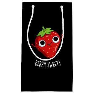 Petit Sac Cadeau Berry Sweet Funny Pun de fraise Dark BG
