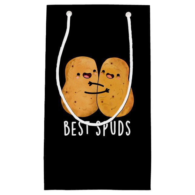 Petit Sac Cadeau Best Spuds Funky Best Buddies Potato Pun Dark BG (Devant)