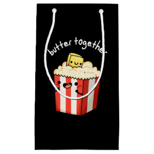 Petit Sac Cadeau Beurre Ensemble Funny Beurre Popcorn Pun Dark BG