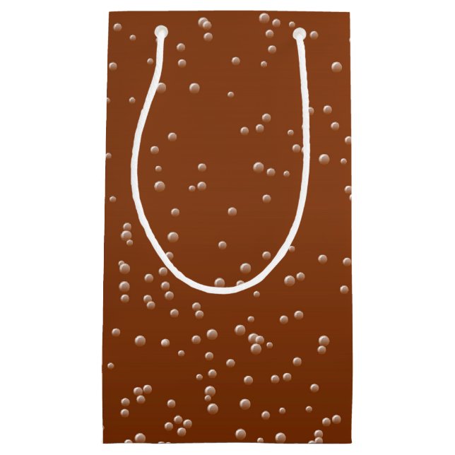 Petit Sac Cadeau Bière racine avec de minuscules bulles (Devant)