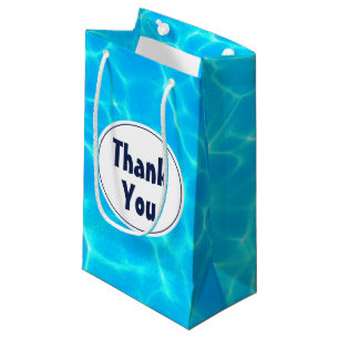 Petit Sac Cadeau Billard bleu clair Merci photo