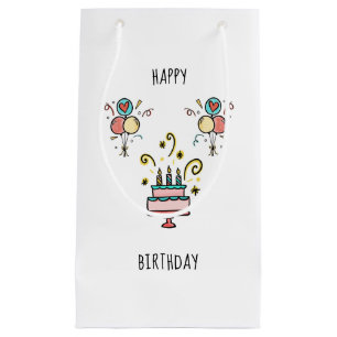 Petit Sac Cadeau Birthday   content tout le bien à l'anniversaire