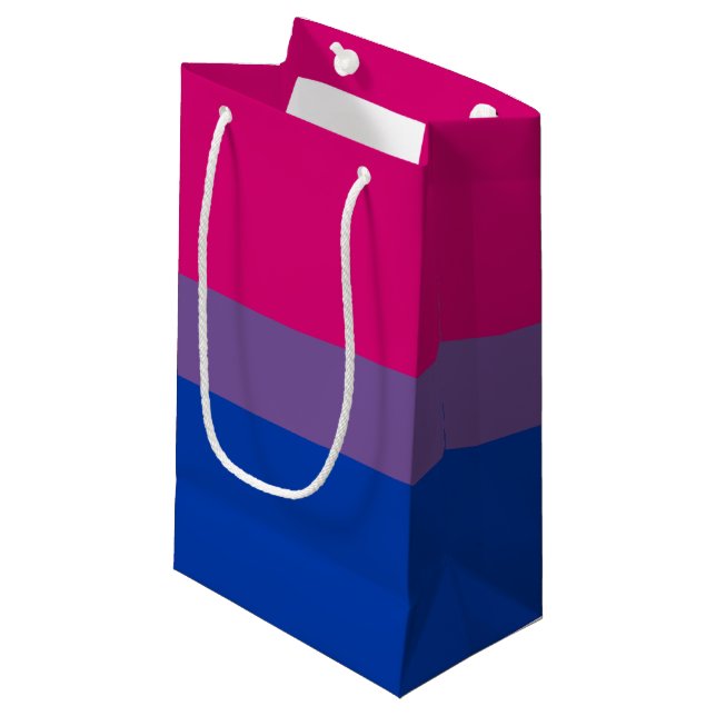 Petit Sac Cadeau Bisexual pride (Devant Angle)