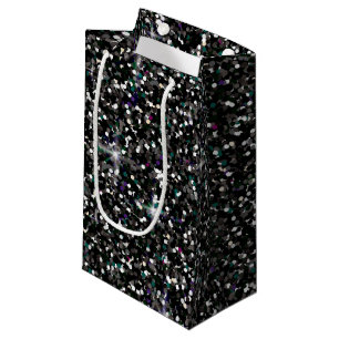 Petit Sac Cadeau Black iridescent brillant