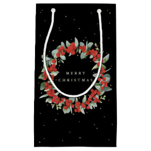 Petit Sac Cadeau Black Red Berry+Eucalyptus Noël/Fête