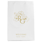 BLANCHE | Chic Faux Gold Monogram Mariage de bienv