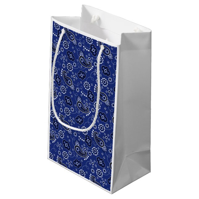 Petit Sac Cadeau Blue Bandana Western Cowboy Adventure Ranch Amusem (Dos Angle)