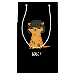 Petit Sac Cadeau Bobcat Funny Chat Bob Hair Pun Dark BG