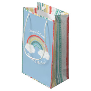 Petit Sac Cadeau Boho Rainbow Baby shower Blue Boy