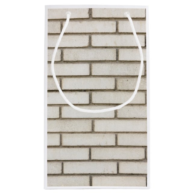 Petit Sac Cadeau Boîte cadeau de mur en brique : Élégance urbaine (Dos)