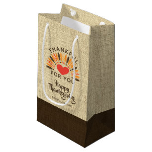 Petit Sac Cadeau Bon thanksgiving MERCI POUR VOUS Burlap