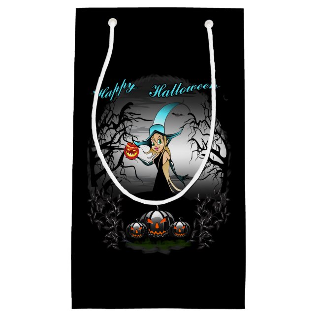 Petit Sac Cadeau Bonne Halloween à tous (Devant)