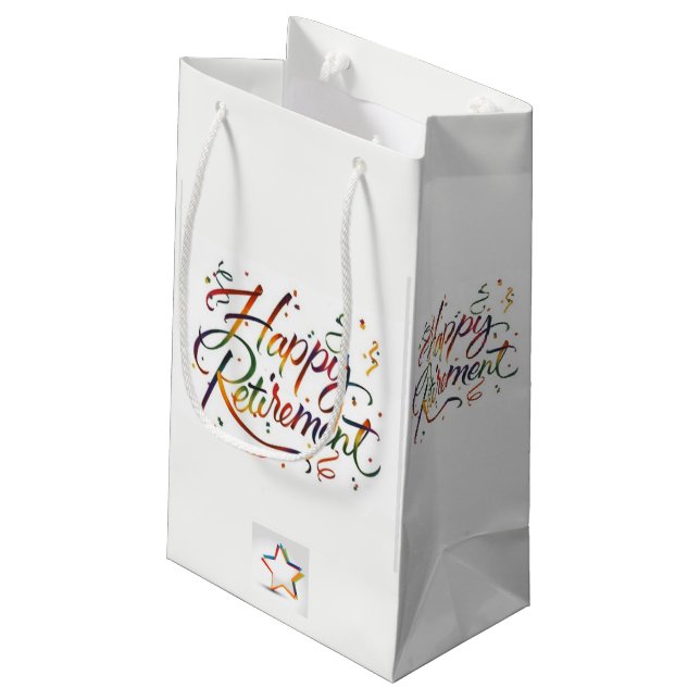 Petit Sac Cadeau Bonne retraite (Dos Angle)