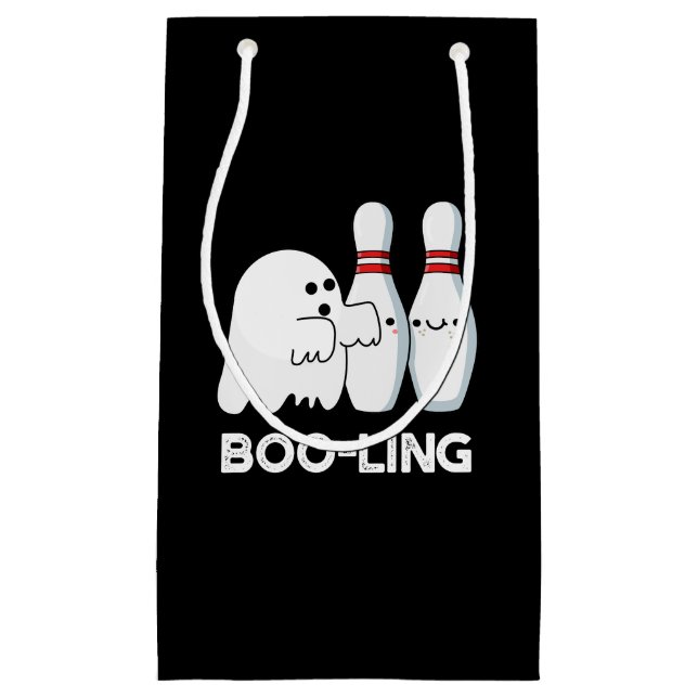 Petit Sac Cadeau Boo-ling Drôle Halloween Bowling Ghost Pun Dark BG (Devant)
