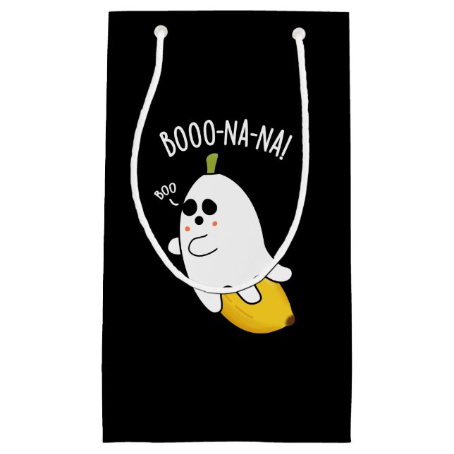 Petit Sac Cadeau Boo-nana Funny Ghost Banana Pun Dark BG (Devant)
