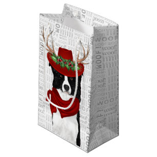 Petit Sac Cadeau Bordure de l'Ouest Collie Chien de Noël