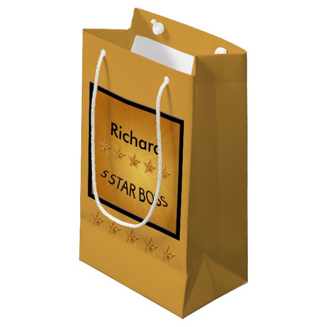 Petit Sac Cadeau Boss Day Five Star Boss Custom SGB (Devant Angle)