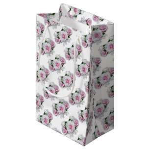Petit Sac Cadeau Bouquet rose